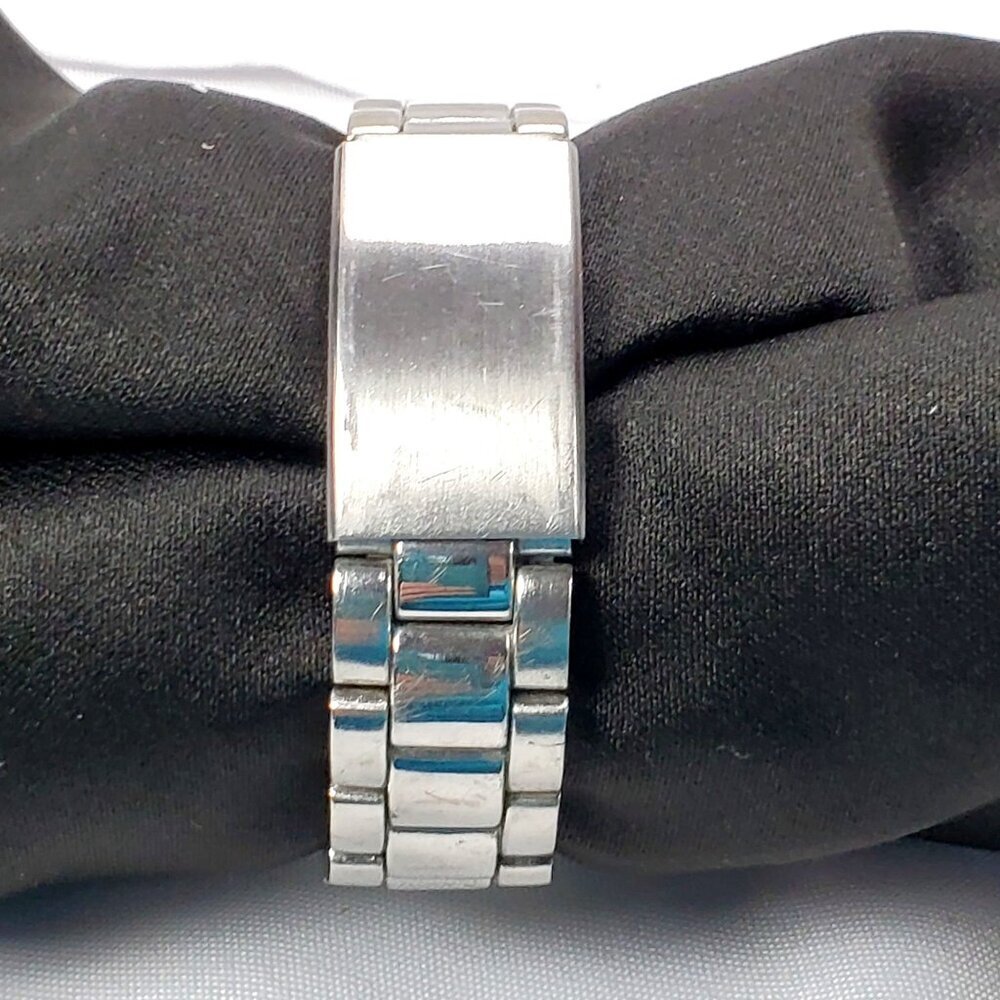 Kenneth Cole Reaction Mens Stainless Steel Watch Black Dial 7 3/4" band Works - Picture 5 of 12